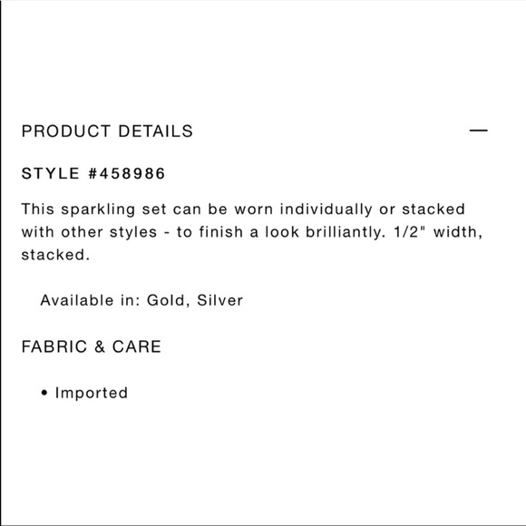 Ann Taylor crystal stacked ring set - Picture 3 of 7